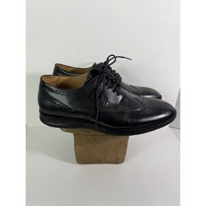 Flag Ltd Black Leather Wingtip Oxford Shoes Mens 11.5 Comfort Innoflex